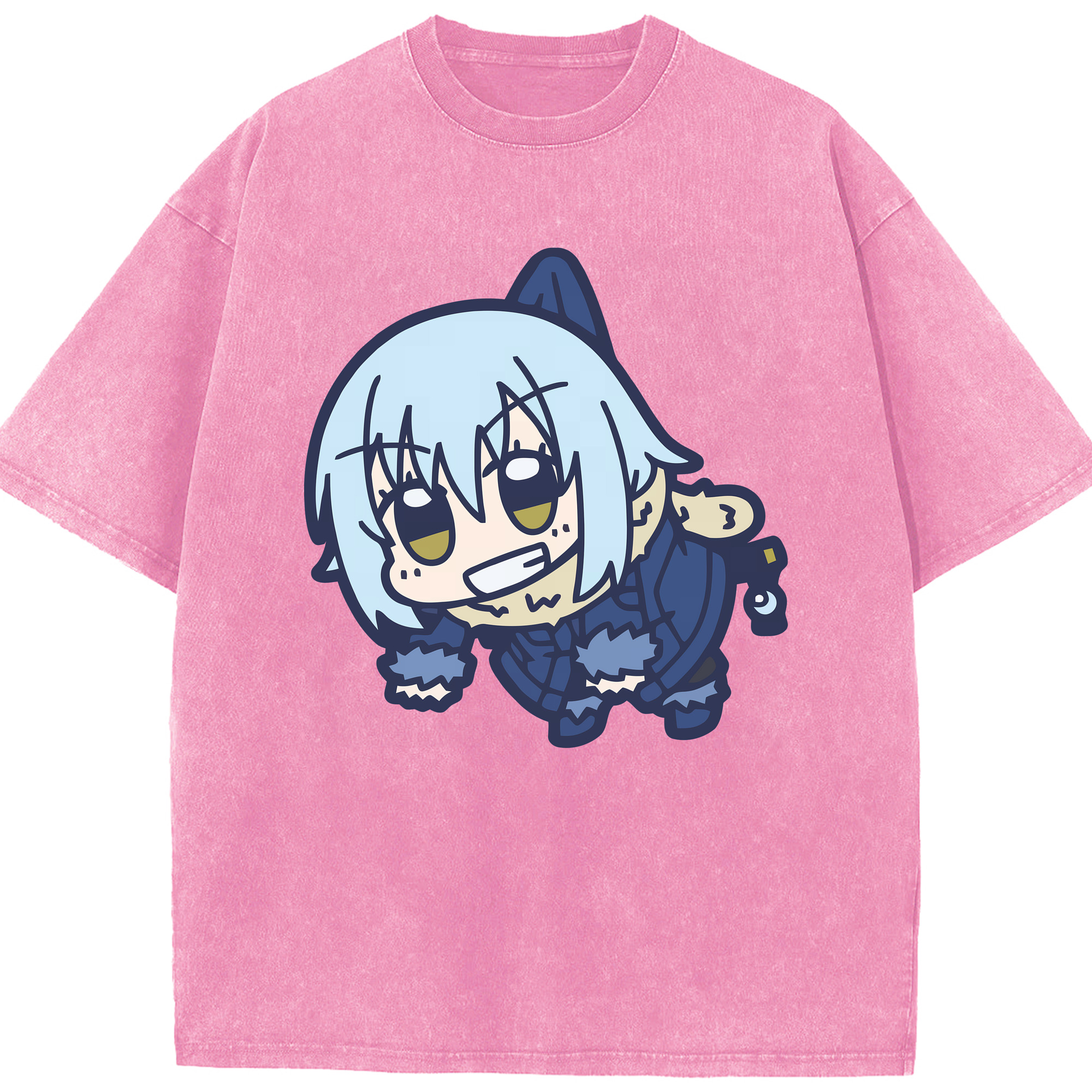 （画像用） 転スラ Regarding Reincarnated to Slime 綿100% ヴィンテージ風 半袖Tシャツ（フロントプリント）